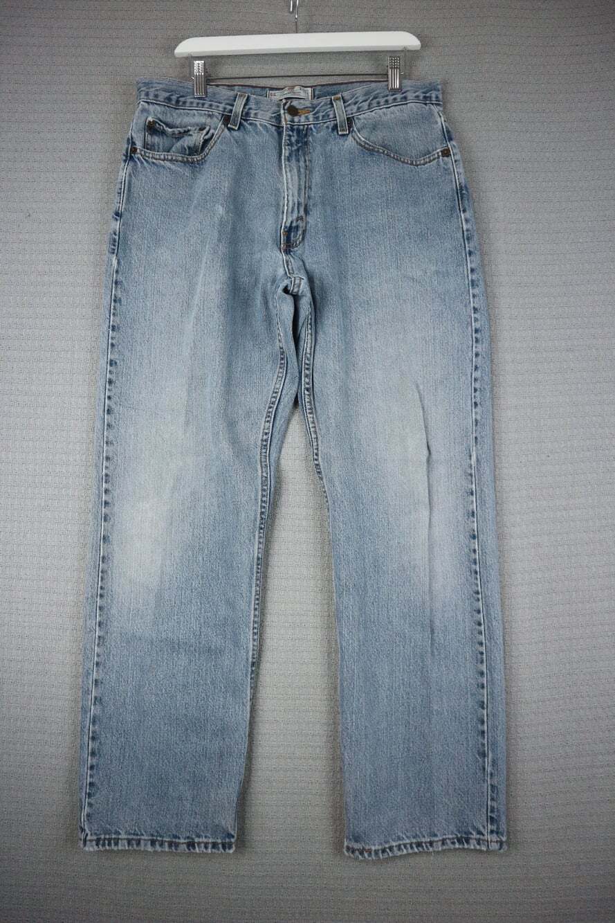 Levi Strauss Signature Regular Fit Straight Leg Light Wash Denim Jeans 36x30